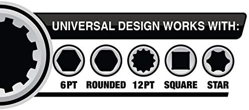 Performance Tool W38193 52-Piece Universal Socket Set with SAE and Metric Spline, Chrome Vanadium Steel Construction, and Durable Storage Case Performance Tool