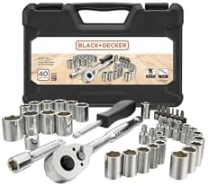 BLACK+DECKER 40-Piece Socket Set, Ratchet Set (BDMT45001) Black+Decker