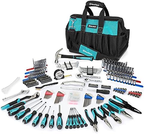 DURATECH 269-Piece Socket Wrench and Home Repair Hand Tool Kit- Daily Use Mechanics Hand Tool Kit with Wide Open Mouth Tool Bag Duratech