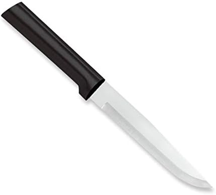 Rada Cutlery Stubby Butcher Knife – Stainless Steel Blade With Black Stainelss Steel Resin Handle Made in USA RADA