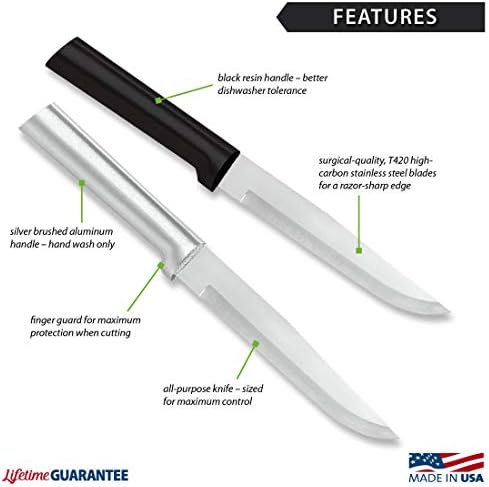 Rada Cutlery Stubby Butcher Knife – Stainless Steel Blade With Aluminum Handle Made in the USA RADA