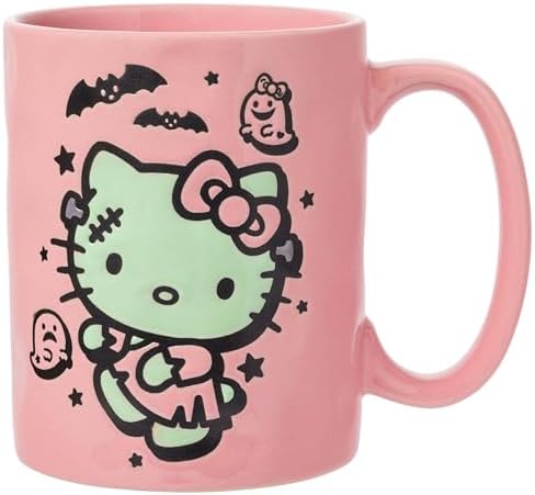 Кружка Hello Kitty на Хэллоуин, костюм Франкенштейна, 500 мл, керамическая Silver Buffalo