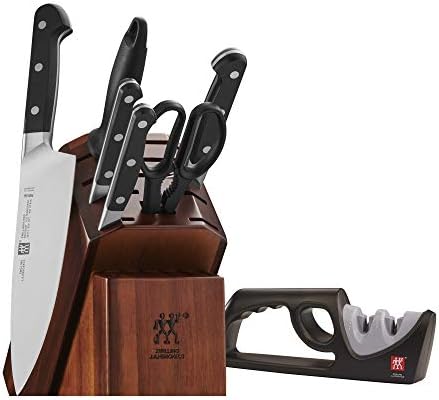 ZWILLING Pro 7-pc Knife Block Set with Bonus Sharpener Henckels