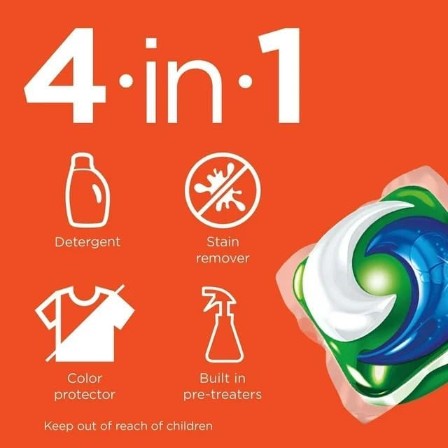 Tide PODS Liquid Detergent Pacs, 4-in-1 Ultra Oxi, 104 Ct, 4 Bags Jácler