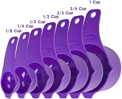 Measuring Cups and Spoons Set, Plastic Measuring Cup Set, Cute Measuring Spoons and Cups, Color Measuring Cups Plastic Measuring Cups and Spoons Set of 15, Dry 3/4 Measuring Cup Plastic Viwehots