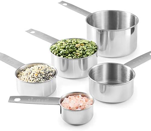 Stainless Steel Measuring Cups, Laxinis world 5 Piece Stackable Measuring Set (1) Laxinis World