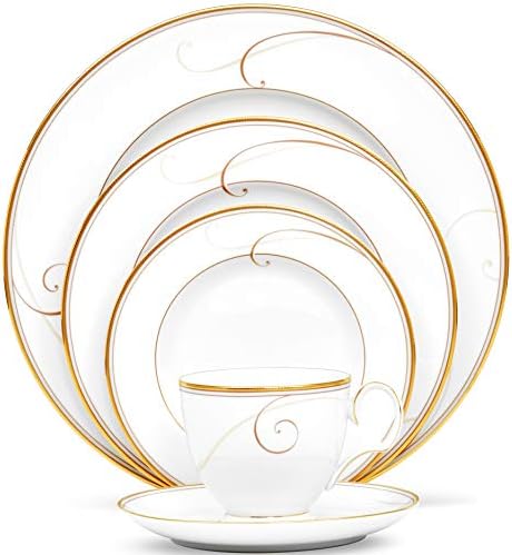 Сервиз столовый Noritake Golden Wave, 5 предметов, белый, фарфор Noritake