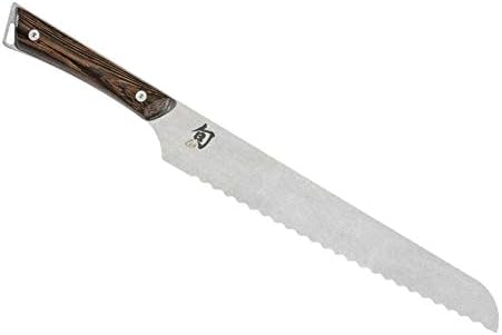 Shun Kanso 9" Bread Knife, Handcrafted Japanese Serrated Knife, AUS10A Stainless Steel Blade, Tagayasan Handle, Slicing Tool for Professional and Home Chefs Shun