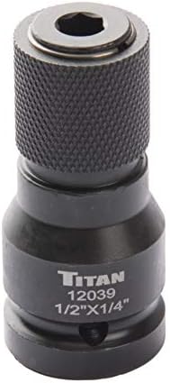 Titan 12039 1/2-Inch Drive to 1/4-Inch Hex Drive Quick Change Adapter Titan