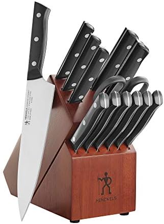 HENCKELS Everedge Dynamic Razor-Sharp 14-Piece Knife Set with Block, Chef Knife, Bread Knife, Steak Knife, German Engineered Informed by 100+ Years of Mastery Henckels