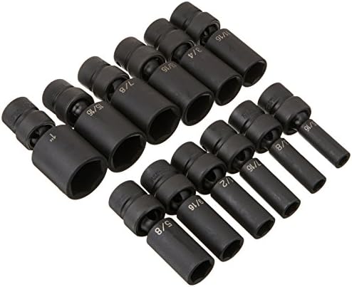 Grey Pneumatic (1212USD) 3/8" Drive 12-Piece Semi-Deep SAE Universal Socket Set Grey Pneumatic