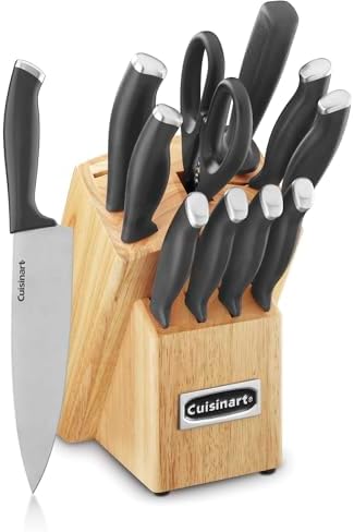 Cuisinart C77SSB-12P Color Pro Collection 12 Piece Knife Block Set, Black Cuisinart