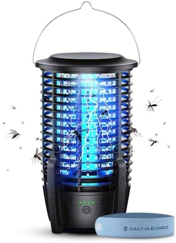 Outdoor Mosquito Zapper, Bug Zapper with LED Light, Bug Killer, Electric Mosquito Swatter, Bug Zapper Outdoor,Electric Fly Swatter, Fly Zapper for Outside,Patio,Backyard,Garden Generic