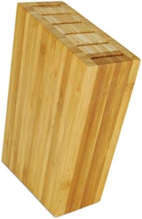 Shun Bamboo Steak Knife Block, 6 Slot Sidecar Steak Knife Holder, Made from Genuine Bamboo, Kitchen Storage for Professional and Home Chefs Shun