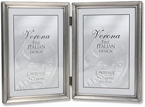 Металлическая рамка из Pewter с бусинами, для двух фото 5x7 дюймов Lawrence Frames