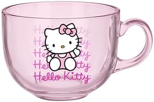 Стеклянная кружка с рисунком Hello Kitty, 480 мл, яркий градиентный дизайн Silver Buffalo