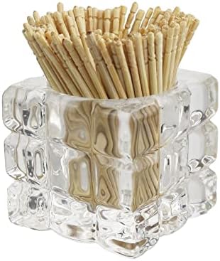 Декоративный контейнер для зуб toothpick с 200 бамбуковыми зубочистками, 1.77 дюйма HillSpring