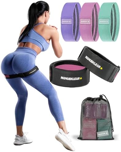 MANUEKLEAR Booty Bands for Working Out Set with Adjustable Blood Flow Restriction Bands for Women and Men and 3 Levels Resistance Bands for Working Out Exercise to Occlusion Training, Exercise Glutes M Manueklear