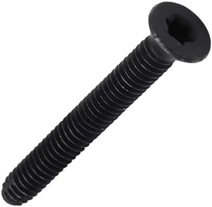 Wulankd 100 Pack Type F Star Drive Machine Screws(Trailer Screws), 5/16"-18 x 2-1/2 Floorboard Thread Cutting Screws Trailer Deck Screws, Black Phosphate, T-40 Star Drive Alloy Steel Wulankd