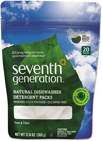 Seventh Generation Dishwasher Detergent Packs, Free & Clear, 45 count Seventh Generation