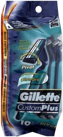 Gillette CustomPlus Pivot Disposable Razors - 10 ct Gillette