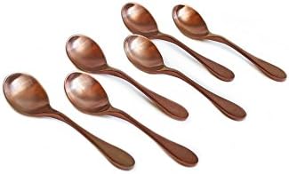 KNORK 6-Piece Bouillon Spoon, Titanium Coated Set (Antique Copper) Knork