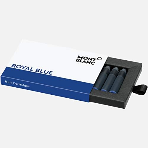 Тонкие чернильные картриджи ш royal blue, 8 картриджей в упаковке для ручек с картриджем Montblanc