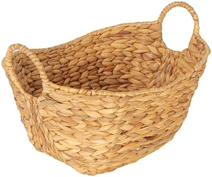 Корзина из водяной гиацинта с ручками, 40 x 29 x 27 см, легкая и стильная Household Essentials