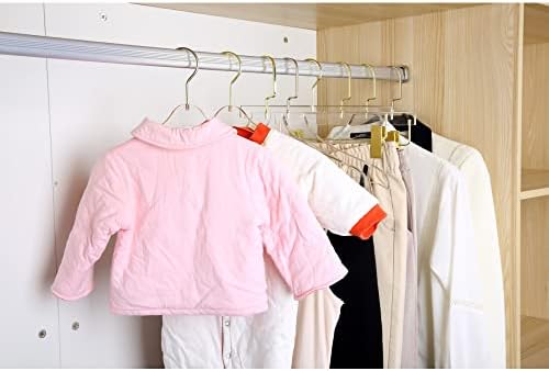 YBM Home Quality Acrylic Clear Hangers Made of Clear Acrylic for a Luxurious Look and Feel for Wardrobe Closet, Clothes Hangers Organizes Closet, Kid, Gold, 4109-1 YBM HOME