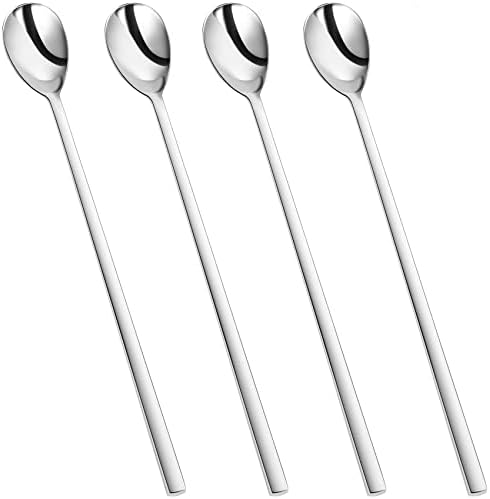 KEAWELL 4-Piece Premium Ice Tea Spoon, 18/10 Stainless Steel, 9" Long Spoons for Stirring, Super Solid, Gift Box KEAWELL