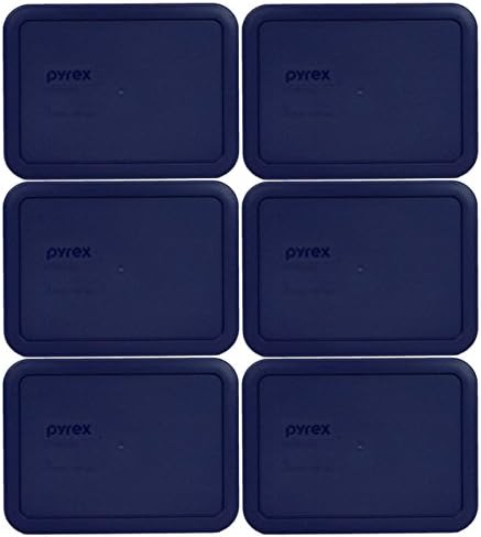 Комплект из 6 крышек для хранения пищи, синий, 3 чашки, пластик, BPA-free Pyrex