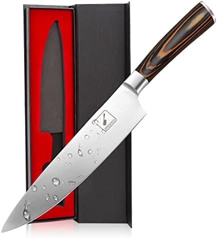 imarku Chef Knife - Pro Kitchen Knife 8 Inch Chef's Knives Japanese SUS440A Stainless Steel Sharp Paring Knife with Ergonomic Handle, Black Handle, Valentine's Gifts Imarku