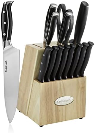 Cuisinart C77TRN-15P Nitrogen Collection 15-Piece Knife Block Set, Black Cuisinart