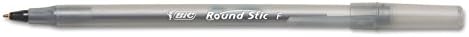 Ручка шариковая Xtra Precision Round Stic, черный цвет, 0,8 мм, 12 шт. Bic