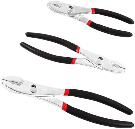 Keadic 3Pcs 6" 8" 10" Slip-Joint Pliers Set, Heavy Duty Chrome Vanadium Steel Body with Rubber Grip Handle for Aviation Automotive Industrial Keadic