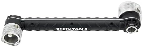 Klein Tools 56999 Conduit Locknut Wrench for 1/2-Inch and 3/4-Inch Connectors, Direct Drive Heads Rotate Klein Tools