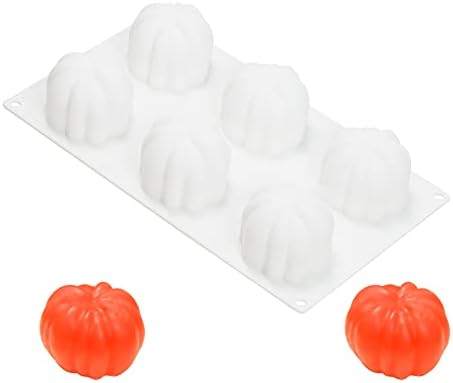 Halloween Silicone Cake Molds 3D Pumpkin Cupcake Baking Dessert Mousse Mold Tray for Thanksgiving Candy Chocolate Brownie Cheesecake Pastry Truffle Pudding Jelly DIY Soap Making Tiggell