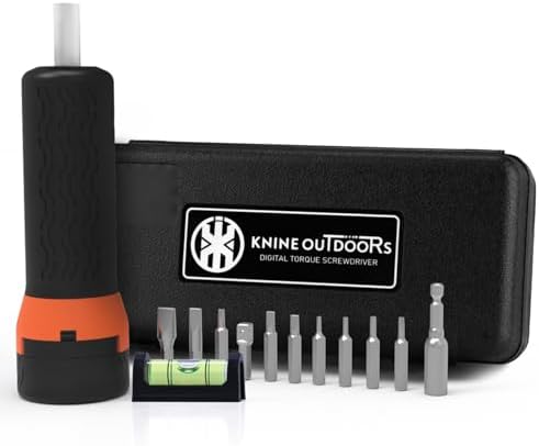 KNINE OUTDOORS Digital Torque Screwdriver Wrench Driver Set 15-100 Inch Pounds lbs for Maintenance, Hex Bits, 1/4" Socket, Shaft Extension, Scope Level Bubble, For Tools, Bike Repairing and Mounting Knine Outdoors