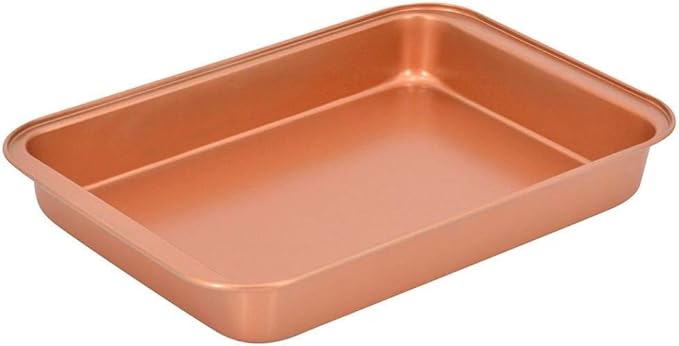 Nonstick Copper Baking Pan Ceramic Coated even cooking,Dishwasher and Oven Sfe-PTFE PFOA Free Ihanini