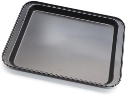 Cookie Baking Sheet, 9.5 Inch x 7 Inch Square Iron Plate with Nonstick Coating for Baking Cookie, Roast Meat, Baking Cake, Bread and other Foods (1) Yikangheng