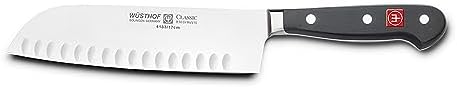 Wusthof 4183-7 Wusthof Classic 7-Inch Santoku Knife, Hollow Edge - Personalized Rotary Engraving Available Wüsthof