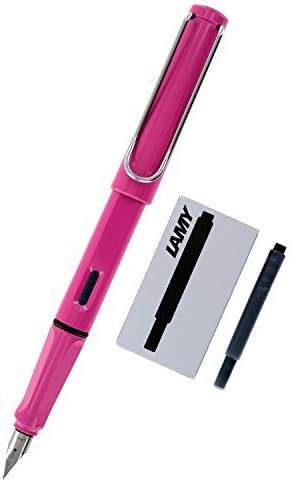 Ручка-автомат Lamy Safari (19M) черная, средний наконечник, 5 черных картриджей Lamy