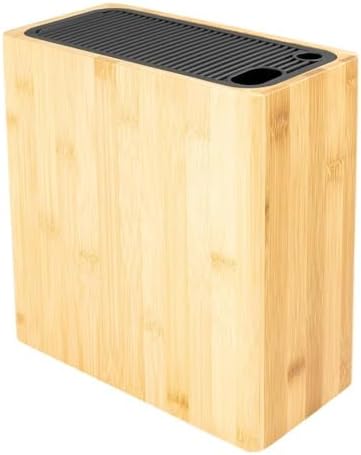 Universal Knife Block, Extra Large Storage Block with 28 Slots, Bamboo KB-6824WB Rockingham Forge