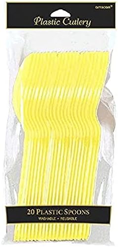 amscan Reusable Spoon Tableware Party Supply (20 Piece), Berry (4547.27) Amscan