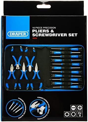 Draper 48958 16-Piece Precision Pliers and Screwdriver Set Draper