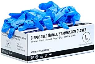 [250/Box] Glovehouse Nitrile Gloves, Medical Gloves, Powder-Free, Latex-Free, Disposable, Tattoo Artists & More Generic