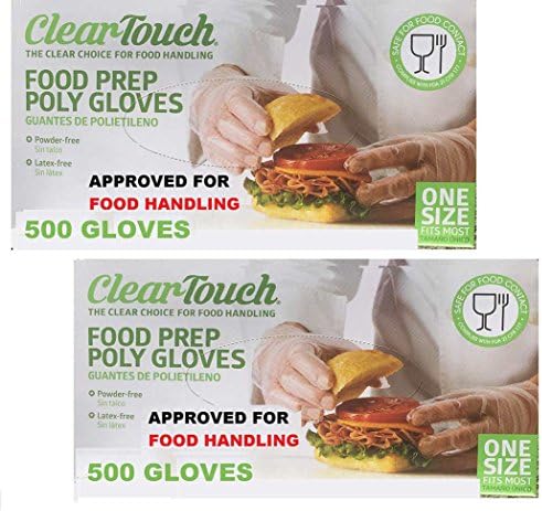 Disposable Food Handling Gloves best Poly Gloves for food preparation - Latex & Powder Free - FDA COMPLIES - FDA 21 CFR 177 (2 Box- 1000 Gloves) Medline