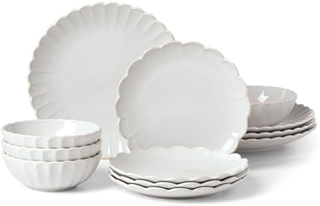 Набор посуды из 12 предметов French Perle Scallop, 17.70 кг, белый Lenox