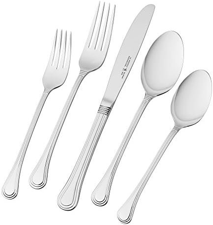 HENCKELS 65-Piece Astley Flatware Set,Silver Henckels