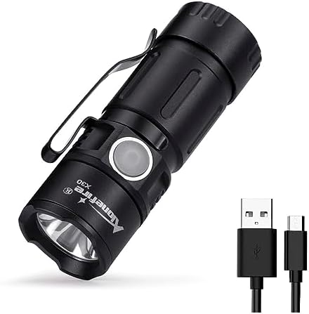 Мини LED фонарь с 5 режимами, USB зарядка, водонепроницаемый, алюминиевый, 1.5 часа работы ALONEFIRE